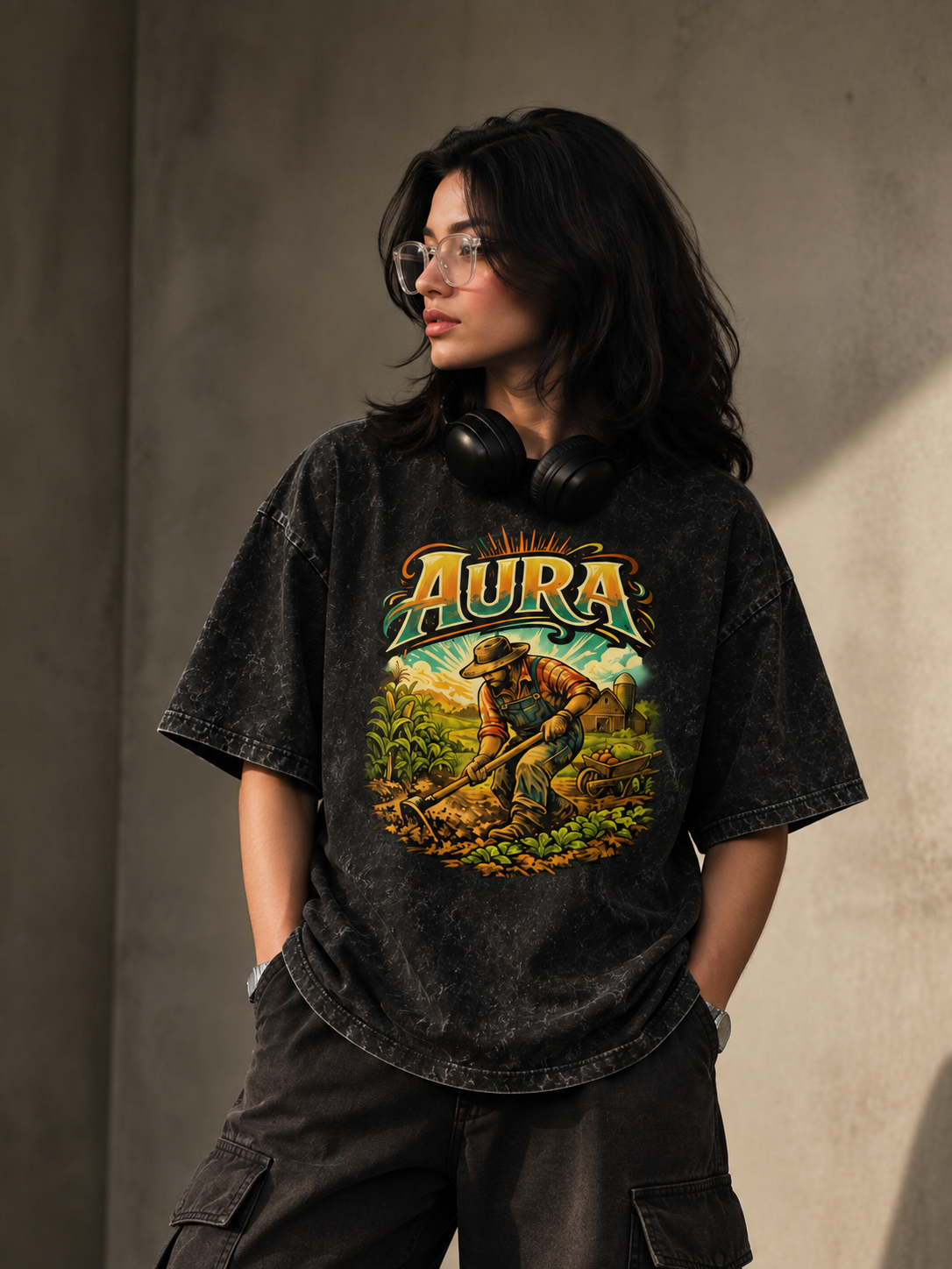 Streetigic Aura-Farming Oversized Tee