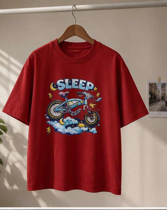 Streetigic Unisex 'Sleep Cycle' Oversized  T-Shirt