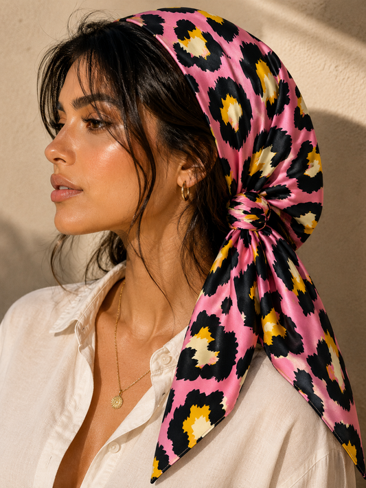 Streetigic Electric Pink Leopard Scarf