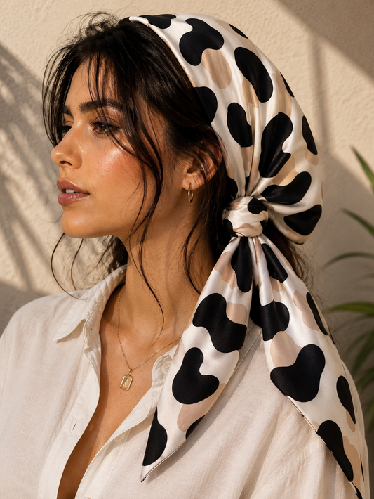 Streetigic Oatmilk Leopard Scarf