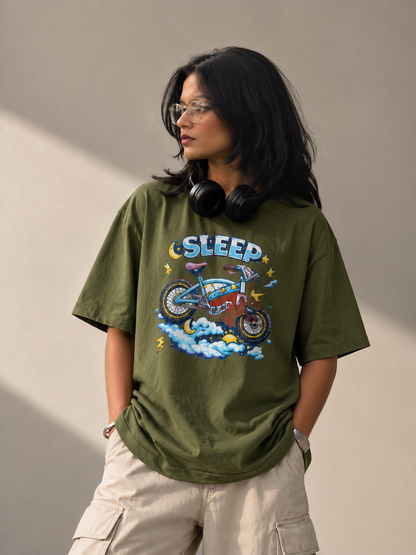 Streetigic 'Sleep Cycle' Oversized  T-Shirt